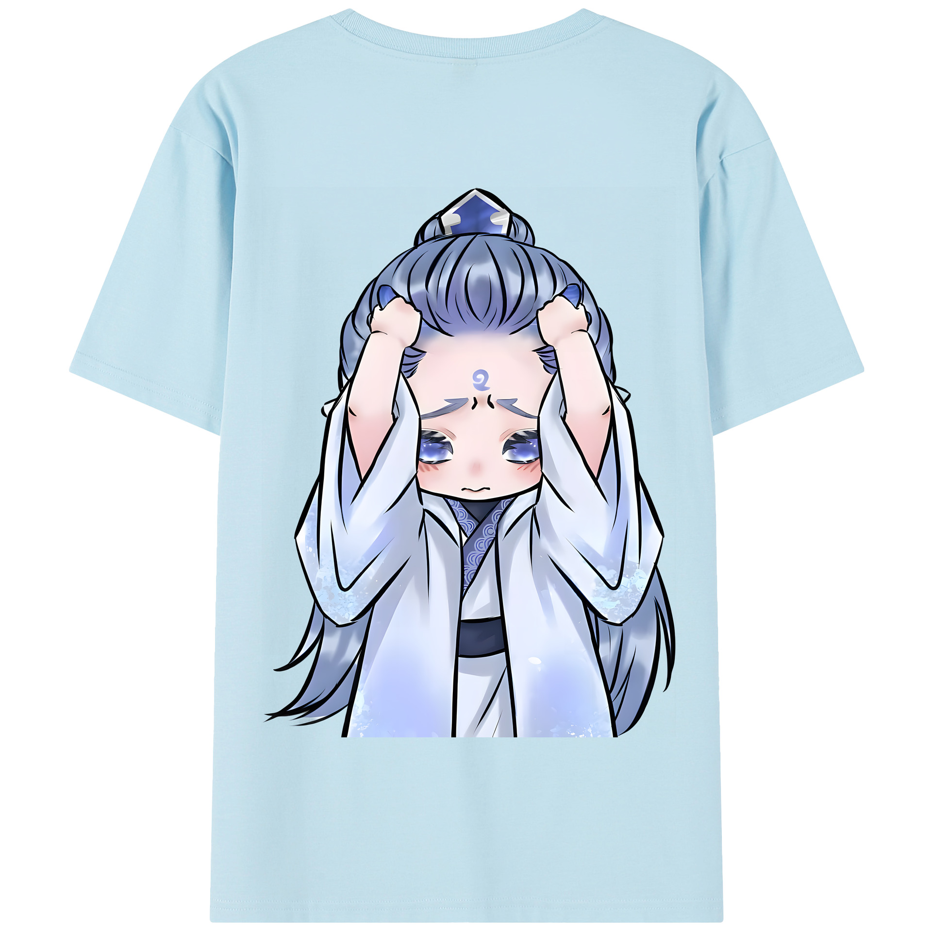 （画像用） Ne Zha 2 ナタ 魔童の大暴れ 綿100％半袖Tシャツ（背面プリント）